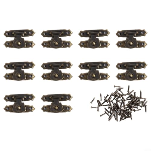 10 Stück Antik-Stil Bronze Gold Verschluss für dekorative Holzbehälter (Silber) von babominimer