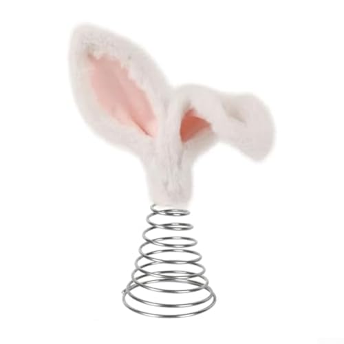 Osterhasenohren Baumschmuck für festliche Feiern, weißer und rosa Plüschstoff mit Metallkonstruktion, 9,1 x 26,7 cm Osterhasenohren Baumschmuck für festliche Feiern, weißer und rosa Plüschstoff mit Metallkonstruktion, 9,1 x 26,7 cm von babominimer