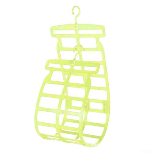 babominimer Kunststoff-Kissen-Wäscheständer mit Haken für Plüschtiere, Puppen und Kleidung, faltbarer platzsparender Wäscheständer für Zuhause, Balkon oder Garten, robust (grün) von babominimer
