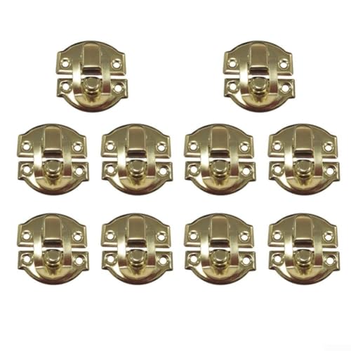babominimer Mini-Knebelverschluss, 27 x 29 mm, Metall-Verschlussclips für Koffer, Briefkasten, Truhe, Kofferraum, Schmuckschatulle, Antik-Bronze/Silber/Gelb, 10 Stück babominimer Mini-Knebelverschluss, 27 x 29 mm, Metall-Verschlussclips für Koffer, Briefkasten, Truhe, Kofferraum, Schmuckschatulle, Antik-Bronze/Silber/Gelb, 10 Stück von babominimer