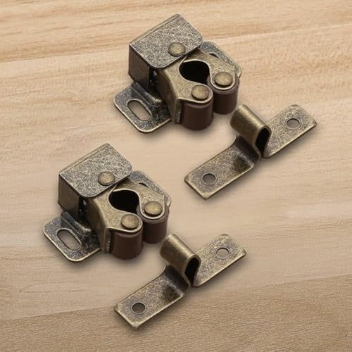 babominimer Türriegel für Schranktür, mit Doppelrollen-Perlen, zum Öffnen und Schließen, Magnetverschlüsse für Kleiderschrank, Schrank und Schublade, Geräuschreduzierung (Grün alt) von babominimer
