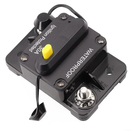 babominimer Wasserdichter Leitungsschutzschalter, 30–300 A, 12 V-48 V Gleichstrom, manuelles Zurücksetzen, IP67, für Auto, Boot, Wohnmobil, LKW, elektrischer Schutz (30 A) von babominimer