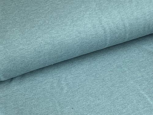 babrause® Sweatstoff dick meliert Jeansblau METERWARE ÖKOTEX angeraut 1,4m breit - ab 0,5 Meter von babrause