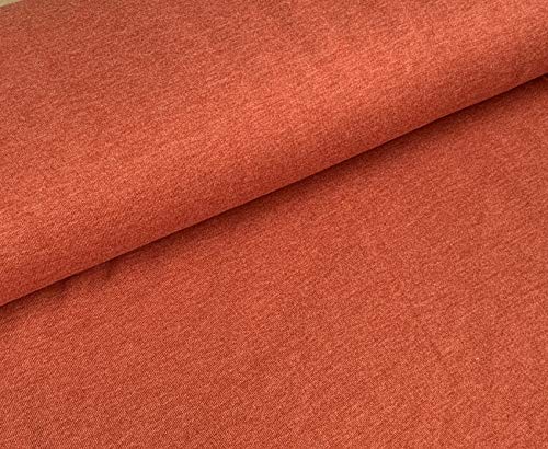 babrause® Sweatstoff dick meliert Terracotta METERWARE ÖKOTEX angeraut 1,4m breit - ab 0,5 Meter von babrause