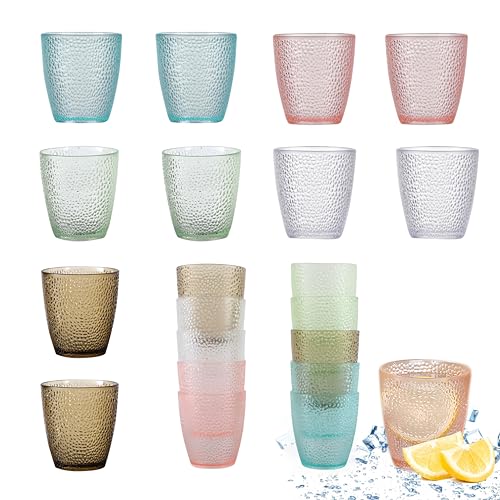 badaren 24er-Pack Kunststoffbecher Bunt, 260 Ml Plastikbecher Mehrweg, Trinkbecher für Kinder, 8 Farben – Bunt Plastikbecher – Perfekt für Geburtstage, Partys, Küche, Picknicks, Camping (10 Set) von badaren