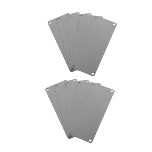 Balacoo 10 Stück Teiliges Blanko Metallplaketten aus Rostfreiem mit Löchern für DIY Gravur Namensschilder Türbeschilderung Vielseitig Einsetzbar Langlebig von balacoo