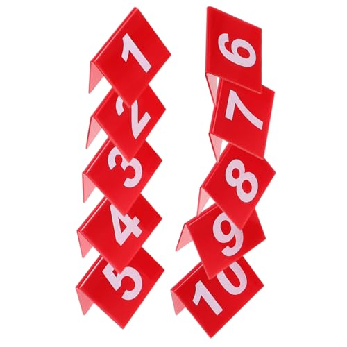 Balacoo 10 Stück Tischkarten Teiliges Doppelseitig Nummeriert Stabile Transparente Acrylplatte Tischnummern für Restaurant Hochzeit Party Empfang Geeignet von balacoo
