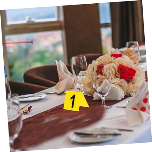 Balacoo 10 Stück Wiederverwendbare Tischnummern Gelb Schwarz Doppelseitig Beschriftet Förmige Beweismarker für Gastronomie Restaurant Bankett Hochzeit Party Balacoo 10 Stück Wiederverwendbare Tischnummern Gelb Schwarz Doppelseitig Beschriftet Förmige Beweismarker für Gastronomie Restaurant Bankett Hochzeit Party von balacoo