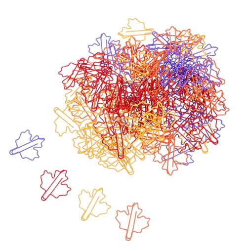 Balacoo 100 Stück Bunte Metall Maple Leaf Büroklammern Kleine Datei Organizer Clips Farbenfrohe Mini Papierklammern für Lesezeichen Basteln und Büro für Mädchen Frauen Studenten Balacoo 100 Stück Bunte Metall Maple Leaf Büroklammern Kleine Datei Organizer Clips Farbenfrohe Mini Papierklammern für Lesezeichen Basteln und Büro für Mädchen Frauen Studenten von balacoo