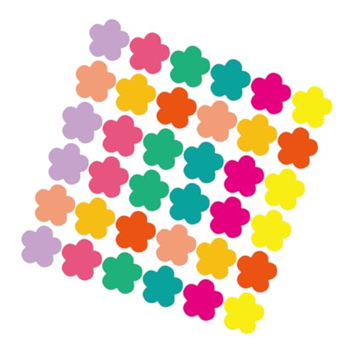 Balacoo 108 Stück Teiliges Blumen Karton in Farben mit Klebepunkten Robuste Frühlings Pinnwand Dekoration für Klassenzimmer DIY Bastelarbeiten und Schulwandgestaltung von balacoo