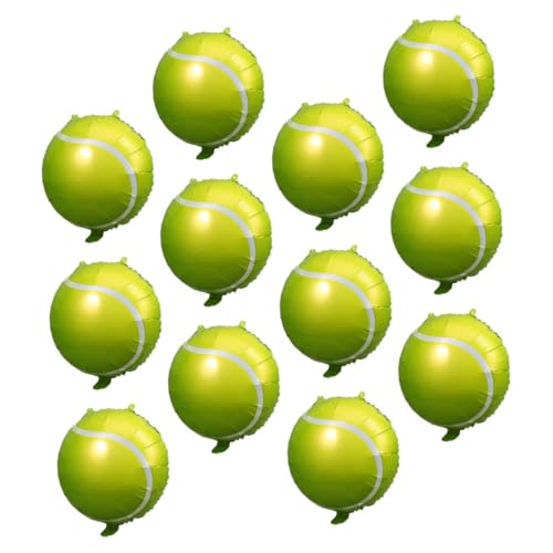 Balacoo 12 Stück Teiliges Aufblasbare Tennisball Luftballons Sportliche Geburtstagsdekoration Leichte Tennis Party Deko für Innen und Außenbereich für Szenen und Eventgestaltung von balacoo