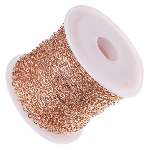 Balacoo 1Rolle Kupferkette DIY Schmuckherstellung Zubehör Hochwertige Pulloverkette für Armbänder Roségoldene Farbe für Bastelprojekte Balacoo 1Rolle Kupferkette DIY Schmuckherstellung Zubehör Hochwertige Pulloverkette für Armbänder Roségoldene Farbe für Bastelprojekte von balacoo