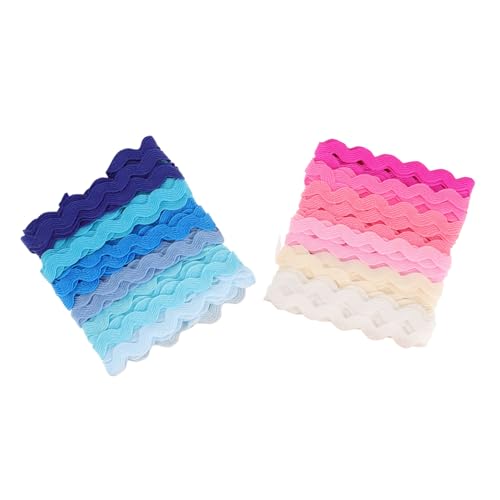 Balacoo 2 Stück Teiliges Wellenband Geschenkband Mehrfarbig Farben DIY Bastelband für Party und Geschenkdekoration Geeignet für Geschenkverpackung und Kreative Bastelprojekte von balacoo