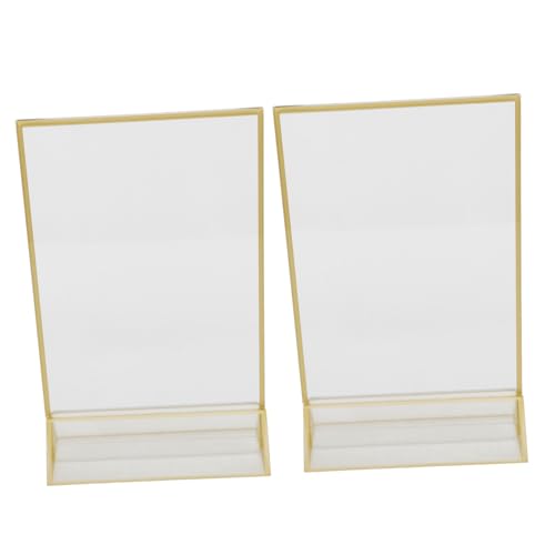 Balacoo 2 Stück Transparenter Acryl Tischkartenhalter mit Goldrahmen Vertikal und Horizontal für Hochzeit Menükarten und Fotos Präsentation in Restaurants und Events Balacoo 2 Stück Transparenter Acryl Tischkartenhalter mit Goldrahmen Vertikal und Horizontal für Hochzeit Menükarten und Fotos Präsentation in Restaurants und Events von balacoo