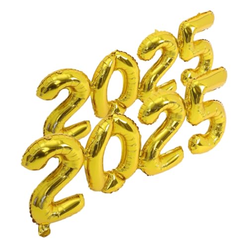 Balacoo 2 Stück Zahlen Folienballons Gold Große Neujahr Luftballons für Partydekoration Einfach Aufblasbar Wiederverwendbar für Fotos und Festliche Jahreswechsel Feier von balacoo