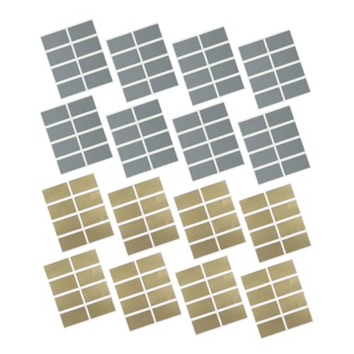 Balacoo 200 Stück Scratch Off Sticker Rechteckig Selbstklebend Gold Silber Rubbelaufkleber für DIY Geburtstagskarten Versteckte Überraschungen Spielkarten Preise von balacoo