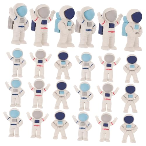 Balacoo 24 Stück Teiliges Mini Radiergummi Weltraum Astronautenform Gemischt Robustes Material Sicher für Schüler als Schulgeschenk für Schreibtischgebrauch von balacoo