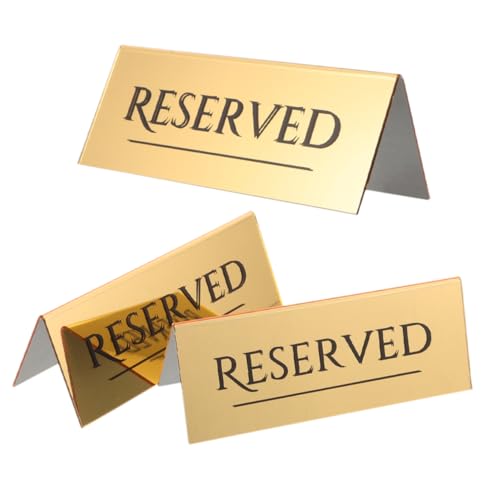 Balacoo 3 Stück Teiliges Reserviert Schild Goldfarben Vielseitig für Hochzeiten Restaurants Bankette Stabile Sitzplatzschilder Einfach Änderbar Elegant für Events Balacoo 3 Stück Teiliges Reserviert Schild Goldfarben Vielseitig für Hochzeiten Restaurants Bankette Stabile Sitzplatzschilder Einfach Änderbar Elegant für Events von balacoo
