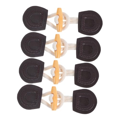 Balacoo 4 Sätze Holz Knebelknöpfe PU Hornverschluss Robuste Mantelknöpfe zum Annähen für Jacken Pullover Windbreaker Vielseitige Vintage Mode Zubehör in Dunkelbraun Balacoo 4 Sätze Holz Knebelknöpfe PU Hornverschluss Robuste Mantelknöpfe zum Annähen für Jacken Pullover Windbreaker Vielseitige Vintage Mode Zubehör in Dunkelbraun von balacoo