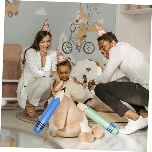 Balacoo 5 Stück Aufblasbare Jumbo Bleistift Deko Teiliges PVC Riesenstifte in Grün Rot Gelb Blau Orange für Kindergeburtstag Schulanfang Partyspielzeug und Partygeschenke von balacoo