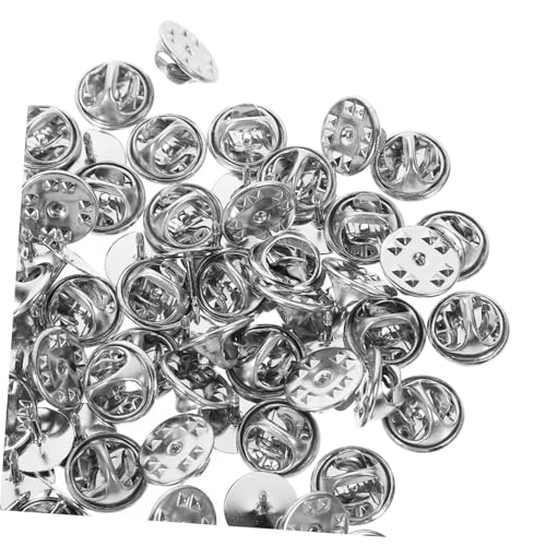 Balacoo 50 Stück Schmetterling Clutch Pin Backs Silber Ersatz Verschlussrücken für Anstecknadeln Namensschilder Krawattennadeln für DIY Bastelarbeiten und Hemd Uniformen von balacoo