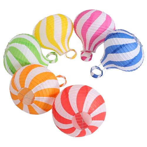 Balacoo 6 Stück Teiliges Faltbares Papierlaternen Bunte Partydekoration für Hochzeit Geburtstag Weihnachten Vielseitig Einsetzbar Festliche Wandhänger Faltbar Platzsparend von balacoo