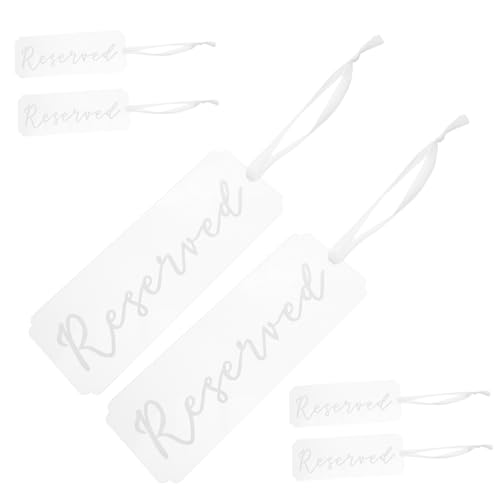 Balacoo 6 Stück Teiliges Reservierungsschild für Hochzeit Transparente Wiederverwendbare Leichte Stuhlschilder mit Elegantem Design Geeignet für Bankette Partys Restaurants und Balacoo 6 Stück Teiliges Reservierungsschild für Hochzeit Transparente Wiederverwendbare Leichte Stuhlschilder mit Elegantem Design Geeignet für Bankette Partys Restaurants und von balacoo