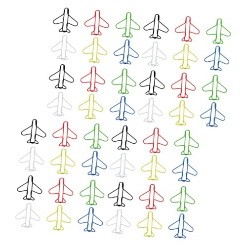 Balacoo 70 Stück Teiliges Bunte Flugzeug Büroklammern Kreative Farbige Papierklammern Dekoration Langlebige Kleine Organizer Clips für Büro Schule und Zuhause Vielseitig Einsetzbar von balacoo