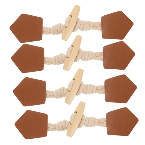 Balacoo 8 Paare Holz Knebelknöpfe für Kleidung PU Lederverschluss Robuste Mantel Knöpfe Vielseitige Dufflecoat Toggle Buttons Einfache Handhabung Langlebig Modisches Design für Jacken und Balacoo 8 Paare Holz Knebelknöpfe für Kleidung PU Lederverschluss Robuste Mantel Knöpfe Vielseitige Dufflecoat Toggle Buttons Einfache Handhabung Langlebig Modisches Design für Jacken und von balacoo