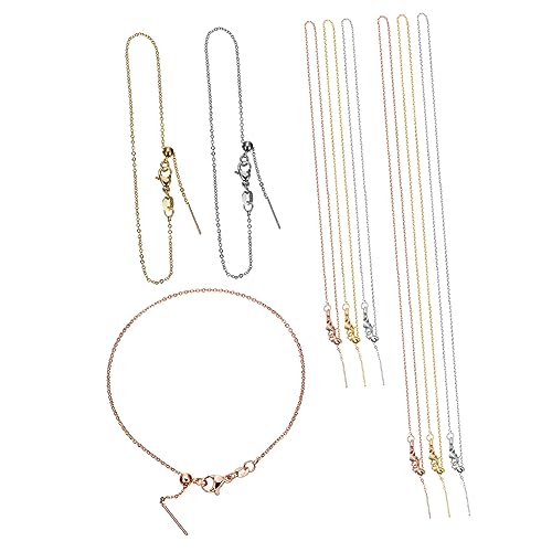 Balacoo 9 Stück Kupfer Halsketten Teilig Plattierte Schmuckketten für DIY Armbänder und Halsketten Schmuckherstellung Komfortabel Langlebig Minimalistisches Design Balacoo 9 Stück Kupfer Halsketten Teilig Plattierte Schmuckketten für DIY Armbänder und Halsketten Schmuckherstellung Komfortabel Langlebig Minimalistisches Design von balacoo
