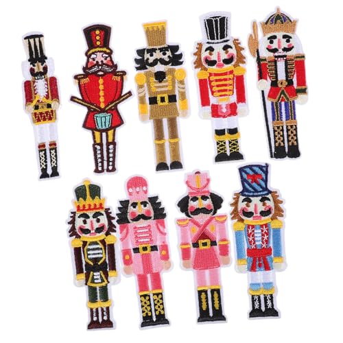 Balacoo 9 Stück Teiliges Bestickter Nutcracker Bügelflicken Hochwertige Stoffapplikationen zum Aufbügeln für DIY Kleidung Rucksäcke Hosen Jacken und Taschen Langlebige Reparatur und Balacoo 9 Stück Teiliges Bestickter Nutcracker Bügelflicken Hochwertige Stoffapplikationen zum Aufbügeln für DIY Kleidung Rucksäcke Hosen Jacken und Taschen Langlebige Reparatur und von balacoo