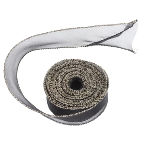 Balacoo Breites Goldrand Organza Band mit Wellenmuster Drahtbesatz Festliches Geschenkband für Hochzeitsdeko DIY Basteln Yards Schwarz Balacoo Breites Goldrand Organza Band mit Wellenmuster Drahtbesatz Festliches Geschenkband für Hochzeitsdeko DIY Basteln Yards Schwarz von balacoo