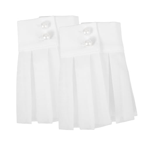Balacoo Dekorative Spitzen Handgelenkmanschetten Damen Abnehmbare Falsche Ärmel Spitzenbesatz Weiß für Hochzeitskleid Fotoshooting Festliche Outfits von balacoo