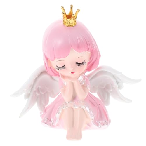 Balacoo Feen Kuchenaufsatz Mädchen Babyfigur Tortendeko Niedlich Rosa Geburtstagskuchendekoration für Party Festlichkeiten Desktop Ornament von balacoo