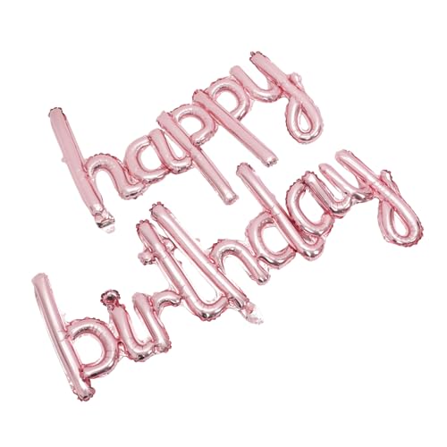 Balacoo Folienballon Happy Birthday Buchstaben Roségold Aluminiumfolie Langlebige Geburtstagsdeko für Mädchen Frauen Partydekoration für Innen Außen Vielseitig Verwendbar DIY Geeignet von balacoo