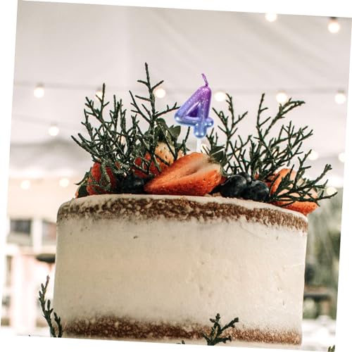Balacoo Geburtstagskerze Zahl Farbverlauf Blau Zahlkerze für Torte Einfache Platzierung Sichere Wachskerze Dekorative Kuchenkerze für Geburtstagsfeier Shower Hochzeit von balacoo