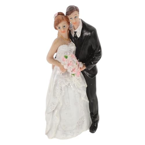 Balacoo Hochzeit Cake Topper Brautpaar Resin Figur Europäischer Stil Romantisch Detailliert Vielseitige Dekoration für Hochzeitstorte Tischdeko und Sicher und Langlebig von balacoo