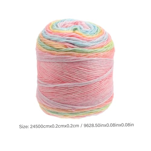 Balacoo Mehrfarbiges Baumwollgarn Farbverlauf zum Stricken und Häkeln Weiches Hautfreundliches Garn für DIY Projekte Haushalt und Kleidung Geeignet für Schals Pullover und Dekoration von balacoo