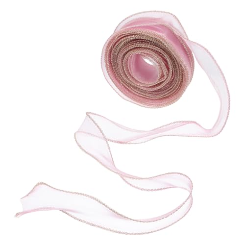 Balacoo Organza Band mit Goldener Breit Yards Weich Wellenförmig Geschenkband für Hochzeit Valentinstag DIY Basteln Festliche Dekoration Balacoo Organza Band mit Goldener Breit Yards Weich Wellenförmig Geschenkband für Hochzeit Valentinstag DIY Basteln Festliche Dekoration von balacoo
