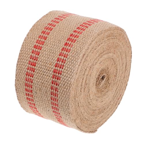 Balacoo Rot Gestreiftes Jute Gurtband Breit Robustes Polsterband für Stuhlreparatur Vintage Webband aus Natürlicher Jutefaser für DIY Bastelarbeiten und Outdoor Möbel Balacoo Rot Gestreiftes Jute Gurtband Breit Robustes Polsterband für Stuhlreparatur Vintage Webband aus Natürlicher Jutefaser für DIY Bastelarbeiten und Outdoor Möbel von balacoo
