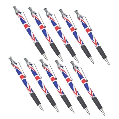 balacoo 10 Stück Teiliges Uk Kugelschreiber mit Britischer Flagge Glattes Schreiben Komfortabler Griff Schwarzer Tintenroller für Schule Büro und Vielseitigen Gebrauch von balacoo