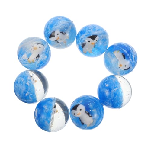 balacoo 12 Stück Teiliges Pinguin Hüpfball Kindergeburtstag Partygeschenke Jungen Mädchen Bunte Gummibälle mit Niedlichen Pinguinmotiven für Karneval Spielpreise und Festliche Dekoration von balacoo