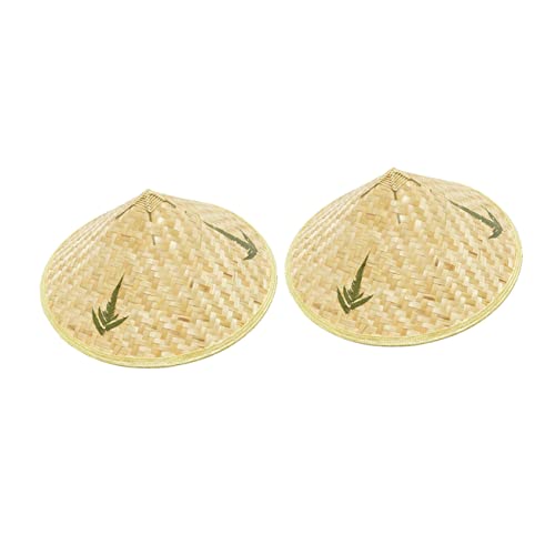 balacoo 2 Stück Handgefertigte Strohhüte DIY Bastelset Traditionelle Asiatische Hüte Wanddekoration Øcm Robust Langlebig Charmant Praktisch Geschenkidee von balacoo