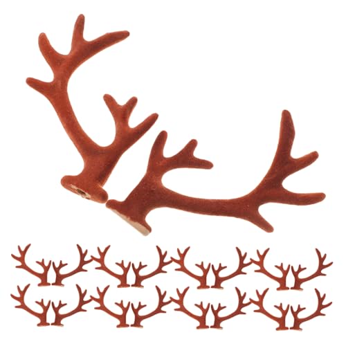balacoo 20 Stück Teiliges DIY Haarspangen mit Beflockten Hirschgeweihen in Handgemachte Kopfschmuck Materialien für Weihnachts und Faschingskostüme Leichte und Kompakte Geweihdekorationen balacoo 20 Stück Teiliges DIY Haarspangen mit Beflockten Hirschgeweihen in Handgemachte Kopfschmuck Materialien für Weihnachts und Faschingskostüme Leichte und Kompakte Geweihdekorationen von balacoo