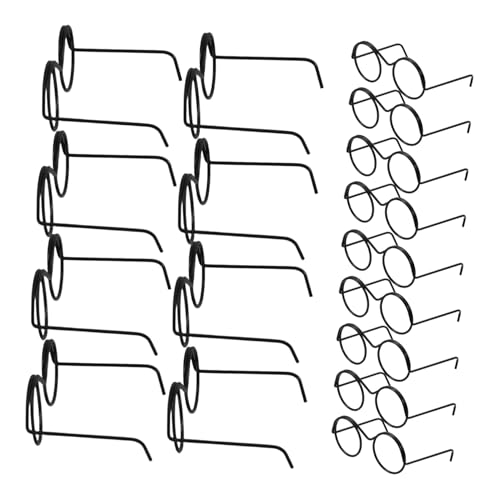 balacoo 20 Stück Teiliges Mini Brillen für Puppen aus Metall Rundes Rahmenloses Design ohne Gläser Bastelzubehör für DIY Puppenhaus Kompatibel mit Verschiedenen Puppentypen zum Ankleiden balacoo 20 Stück Teiliges Mini Brillen für Puppen aus Metall Rundes Rahmenloses Design ohne Gläser Bastelzubehör für DIY Puppenhaus Kompatibel mit Verschiedenen Puppentypen zum Ankleiden von balacoo