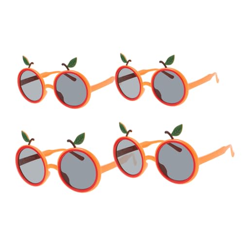 balacoo 4 Stück Teiliges Lustige Hawaii Party Brillen Orangenscheiben Design Leichte Tropische Sonnenbrillen für Erwachsene Witzige Foto Requisiten für Strand und Geburtstagsfeiern von balacoo