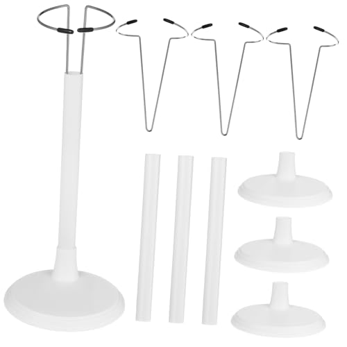 balacoo 4 Stück Teiliges Puppenständer Weiß Praktische Verstellbare Doll Racks für Puppenaufbewahrung und Display für Shop Fenster und Persönliche Sammlung von balacoo