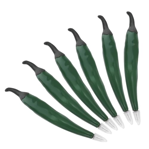 balacoo 6 Stück Kreative Kugelschreiber in Realistischer Grüner Paprika Form mit Magnetfunktion Praktische Büro und Schüler Schreibstifte als Partydeko und Kühlschrankmagneten balacoo 6 Stück Kreative Kugelschreiber in Realistischer Grüner Paprika Form mit Magnetfunktion Praktische Büro und Schüler Schreibstifte als Partydeko und Kühlschrankmagneten von balacoo