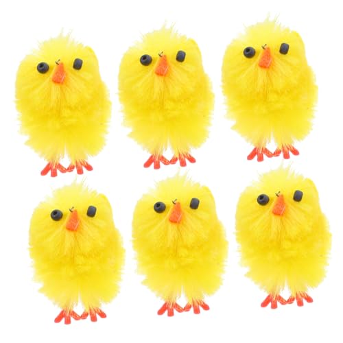 balacoo 6 Stück Teiliges Küken Kreative Osterdeko Langlebige Kunststofffiguren Dekorativ für Schreibtisch und Büro Originelles Hauswarming für Frühling und Party von balacoo