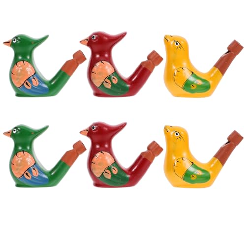 balacoo 6 Stück Vogelpfeifen Für Wassersänger Vogelpfeifen Aus Keramik Für Wasser Und Bad Geburtstagsgeschenk Ostergeschenk von balacoo